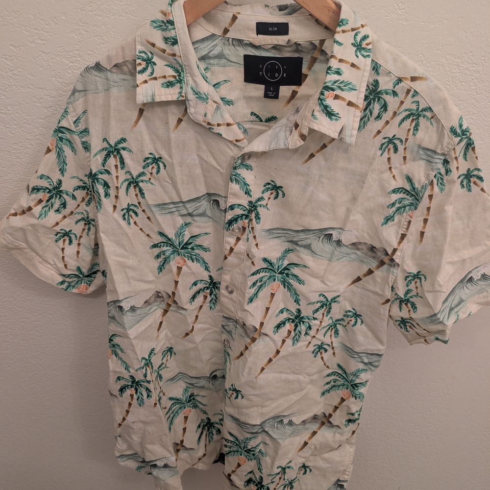 SLV Palm Print Men's Casual Shirt